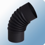 Egyéb Acél füstcső ív 45° 130mm, 1mm, fekete
