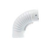 Egyéb Alumínium füstcső könyök idom, 132 mm - 90°, szinterezett fehér