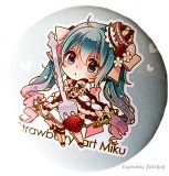 Egyéb Anime kitűző - Strawberry art Miku