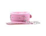 Egyéb Bélelt BDSM nyakörv és póráz (rózsaszín)