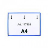 Egyéb Bemutatótábla A4, fekvő, felül nyitott, DJOIS, kék [10 db]