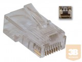 Egyéb Cat5e UTP RJ45 csatlakozó (8p8c) tömör kábelre, "3 késes"