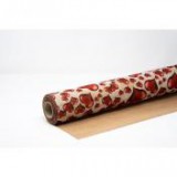 Egyéb Csomagolópapír szívvel 750 mm x 20 m piros, natúr