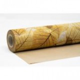 Egyéb Csomagolópapír vízálló levél mintás papír 750mm x 25m sárga