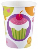 Egyéb Cupcake, muffin mintás papír pohár, 250ml, 8 db/csomag