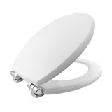 Egyéb DENVER fa WC ülőke, fehér műanyag bevonattal, lecsapódás elleni védelemmel (5050CLT000)