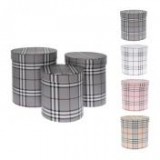 Egyéb Doboz henger alakú mintás papír 20x19CM 4 féle [3 db]