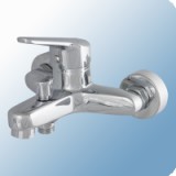 Egyéb Ermetiq egykaros fali kádtöltő csaptelep zuhanyszettel, kerámiabetéttel