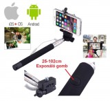 Egyéb Exponáló SELFIE BOT TÁVKIOLDÓVAL 25-102cm FEKETE vezetékes FÉNYKÉPEZŐ SZELFI MOBILTELEFON MONOPOD ÁLLVÁNY TÁVKIOLDÓVAL