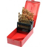 Egyéb Fémcsigafúró klt., 19db, TITÁN bevonatú, HSS; 1-10mm polírozott (1119AH)