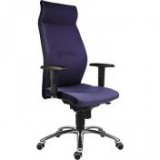 Egyéb Főnöki szék,magas háttámlával,szövetborítás, alumínium lábkereszt, "1824 Lei", kék