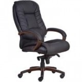 Egyéb Főnöki szék, műbőrborítás, fekete lábkereszt, "Buffalo PU", fekete