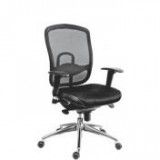 Egyéb Főnöki szék, szövetborítás,fejtámla nélkül, hálós háttámla, "Oklahoma", fekete