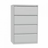 Egyéb Függőmappatároló fémszekrény, dupla széles, 4 fiókos, VICTORIA, szürke