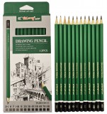 Egyéb Grafitceruza készlet, 12 db-os, 8B-2H, hatszögletű, Yalong YL201328-12