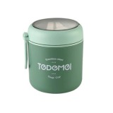 EGYÉB GYÁRTÓ Rozsdamentes ételhordó termosz kanállal zöld