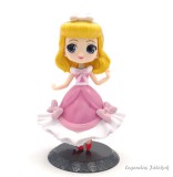 Egyéb Hamupipőke rózsaszín ruhában figura baba 12 cm