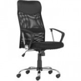 Egyéb Irodai forgószék, hálós háttámla, króm lábszerkezet, "TENNESSEE Z", fekete