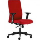 Egyéb Irodai forgószék, szövetborítás, fekete lábkereszt, "BOSTON standard", piros