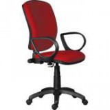 Egyéb Irodai forgószék, szövetborítás, fekete lábkereszt, "Nuvola", piros