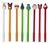 Egyéb Karácsonyi zseléstoll, kupakos, 8 féle figurával