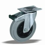 Egyéb Kerék önbeálló talpas műanyag felnis fékes 125 szürke