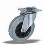 Egyéb Kerék önbeállós talpas műanyag felnis FEKETE 125 33353