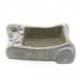 Egyéb Kőtál rózsás cement 20,5x15x6 cm szürke