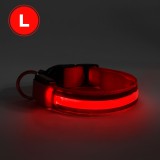 Egyéb LED-es nyakörv - akkumulátoros - L méret - piros