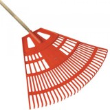 Egyéb Lombseprű nagy műanyag 75cm íves narancssárga NYELEZETT