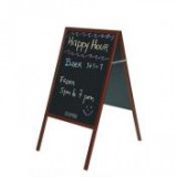 Egyéb Megállító tábla, krétás,  60x120 cm, cseresznyefa színű keret