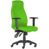 Egyéb Menedzserszék, szövetborítás, fekete lábkereszt, "Hufo", élénkzöld