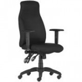 Egyéb Menedzserszék, szövetborítás, fekete lábkereszt, "Hufo", fekete