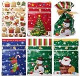 Egyéb Mikulászacskó, karácsonyi zacskó, 22x15cm, többféle minta