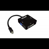 Egyéb Mini DisplayPort -> DisplayPort + DVI + HDMI átalakító fekete (mdp->dp+dvi+hdmi)
