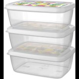 Egyéb Műanyag eldobható tároló doboz szett (3 darabos) (15575)