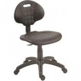 Egyéb Munkaszék, gázliftes, háttámlás, műanyag ülőfelület és támla, fékező görgőkkel "1290", fekete