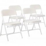 Egyéb Párnázott, összecsukható szék 4 db-os, fehér színben
