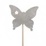 Egyéb Pillangó betűzős fa 7 cm szürke [5 db]