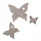 Egyéb Pillangó fa 3,5,7 cm szürke [20 db]