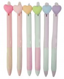 Egyéb Radírozható zseléstoll, nyomógombos, 0,5mm, Z-10262, szivecskés, többféle változat