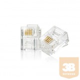 Egyéb RJ11 csatlakozó telefon kábelhez, 6p4c