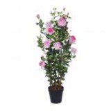 Egyéb Selyemvirág rózsabokor műanyag kaspóban műanyag 167 cm pink