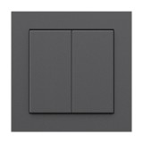 Egyéb Senic Friends of Hue Smart vezeték nélküli kettős fali villanykapcsoló - Matt antracit (100158)