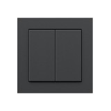 Egyéb Senic Friends of Hue Smart vezeték nélküli kettős fali villanykapcsoló - Matt fekete (100120)