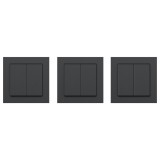 Egyéb Senic Friends of Hue Smart vezeték nélküli kettős fali villanykapcsoló - Matt fekete (3db) (100130)