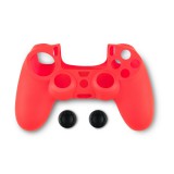 Egyéb Spartan Gear PS4 Controller Szilikon Markolat és Thumbgrips védőburkolat - Piros (072236)