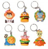 Egyéb Spongya Bob mintás kulcstartó, műanyag, kb. 4-4,5cm magas, többféle