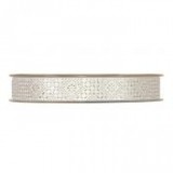 Egyéb Szalag mintás textil 15mm x 20m fehér, arany