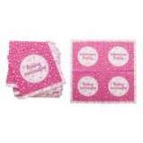 Egyéb Szalvéta, 3 rétegű, 33x33 cm, "Boldog Születésnapot", rózsaszín [16 db]